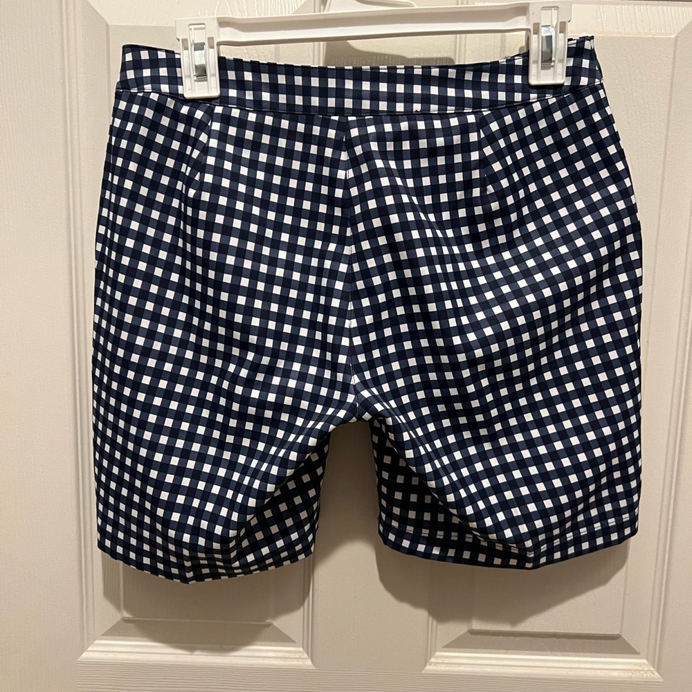 Callaway Polyester Dark Blue Checkered Shorts - image 2